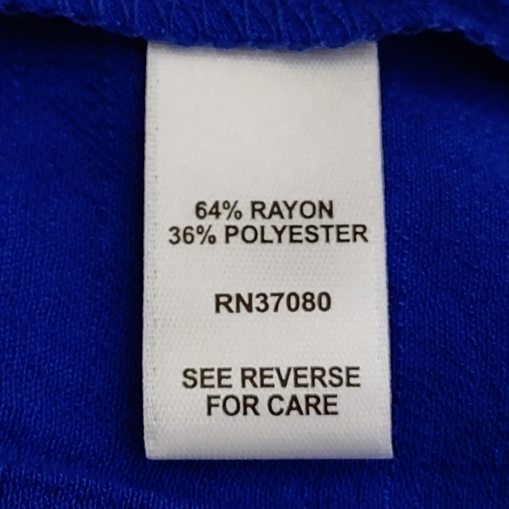 C Est. 1946 Women's Blue 3/4 Ruffle Sleeve Cowlneck Top Blouse Size XL NWT - Picture 11 of 11